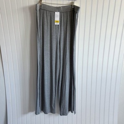 NWT Eileen Fisher Fine Jersey Cropped Ankle Pants with Slits Ash F3MIW-P4641M XL