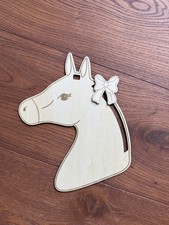 Holz Pferdekopf für Haarspangen Pferd Haarkl...
