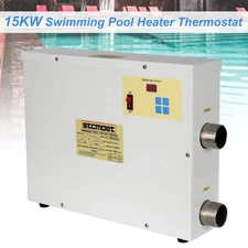 15KW Electric Water Heater Swimming Pool Thermostat 220V SPA Hot Tub New