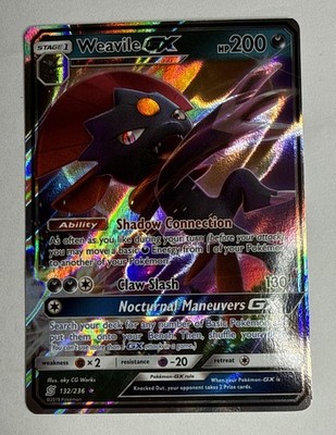 weavile pokemon card value Pokemon Burning Shadows Weavile #86