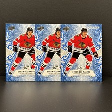 2024-25 UD Ice Hockey Ethan Del Mastro RC #115 Chicago Blackhawks 3-Card Lot