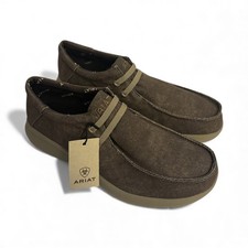 Ariat Men's Hilo Stretch Brown Canvas Shoe Size 8.5