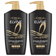 Paris Elvive Total Repair 5 Shampoo and Conditioner Set, 56 Fl Oz