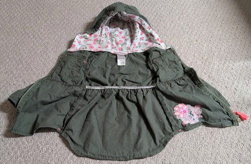 Little Lass Girls Size 2T Green Cotton Blend Zip Up Hooded Jacket 25 - Picture 5 of 11