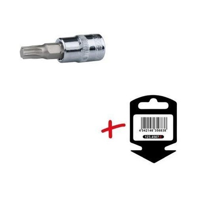 1/4 Zoll CHROMEplus Bit-Stecknuss Torx, T15 auf Hänger KS TOOLS 918.1480-E