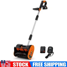 12" Electric Cordless Snow Shovel with 4.0Ah Battery and Charger,Brushless Motor