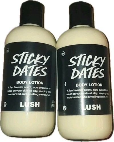 LUSH Sticky Dates Bodylotion 8,4 Unzen Menge 2! BB Mär 25 - Lesen!