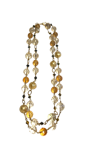 Mary Kay Vintage Swarovski Infused Crystals Perlen Lagenlook Halskette 2 Strang 21" - Bild 4 von 24