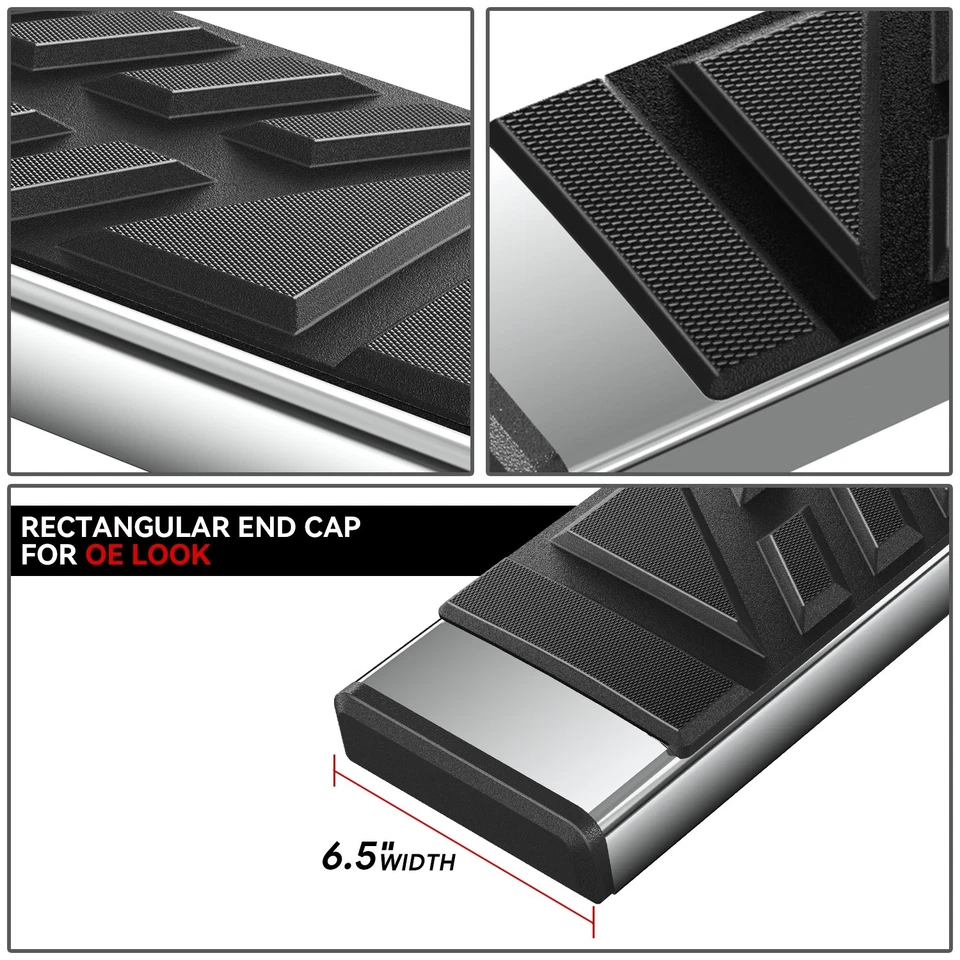 For 2015-2024 Ford Transit 150/250/350 6.5" Flat Side Step Bar Running Boards - Image 3 of 4