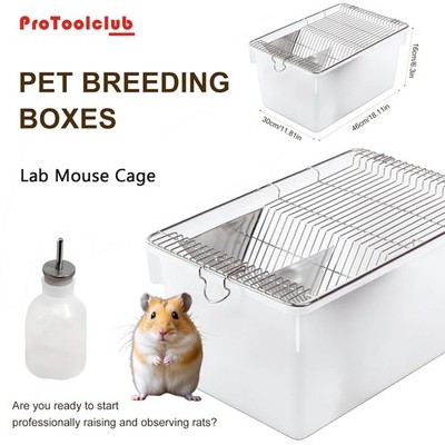Lab Mouse Cage Animal Cage Water Drinking Bottle Mouse Breeding Weaning Cage New