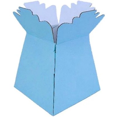 1 Blumenkasten Floristenstrauß hellblau 24 cm x 17 cm x 17 cm
