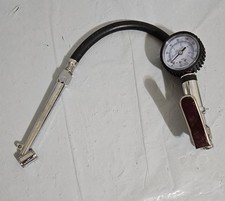 Tire Inflator Air Pressure Gauge with Rubber Hose Dual Head
