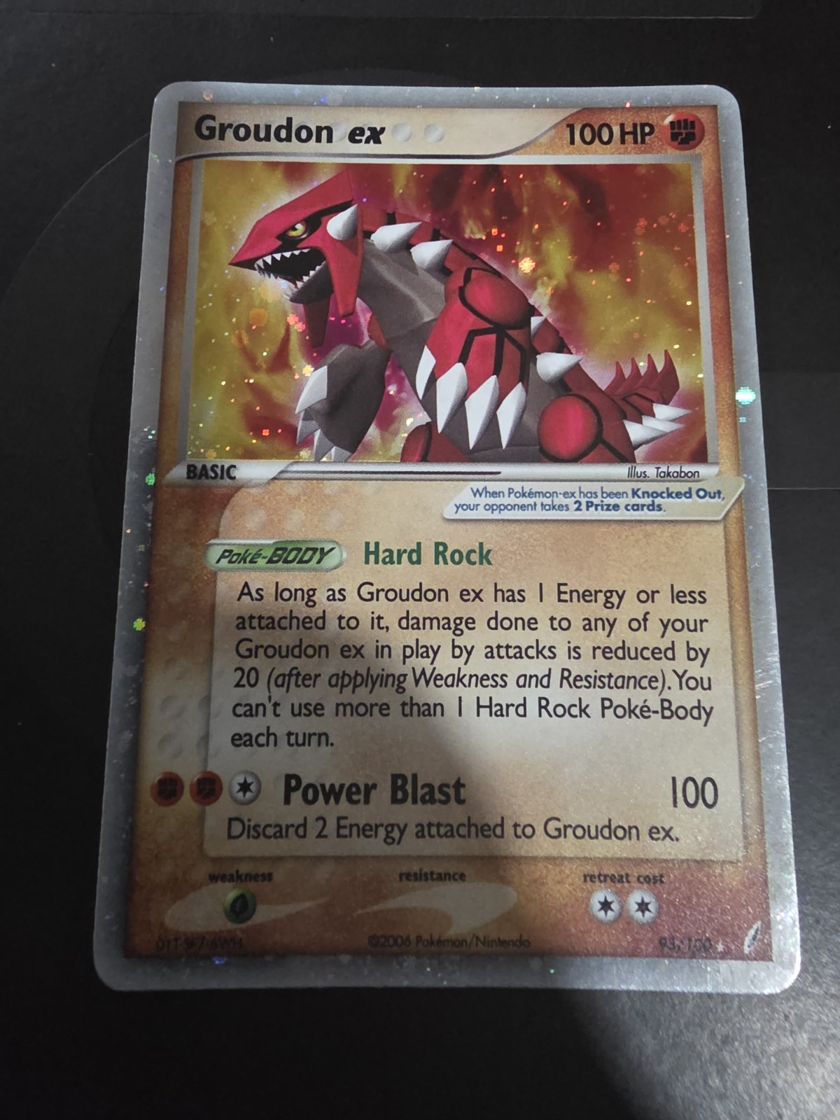 Groudon ex 93/100 EX Crystal Guardians Holo Ultra Rare Vintage Pokemon TCG Card