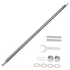 Heavy Duty Steel 44" Go Kart Live Axle Kit 1" Diameter 3/4" Step Down 3/4-16"