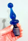 BLENKO Art Glass Turquoise Blue STOPPER ONLY for # 6516 Decanter Bottle MYERS