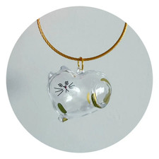 Cute Dog Pendant Keychain Pet Hair Collection Memorial Capsule with Key Ring Uni