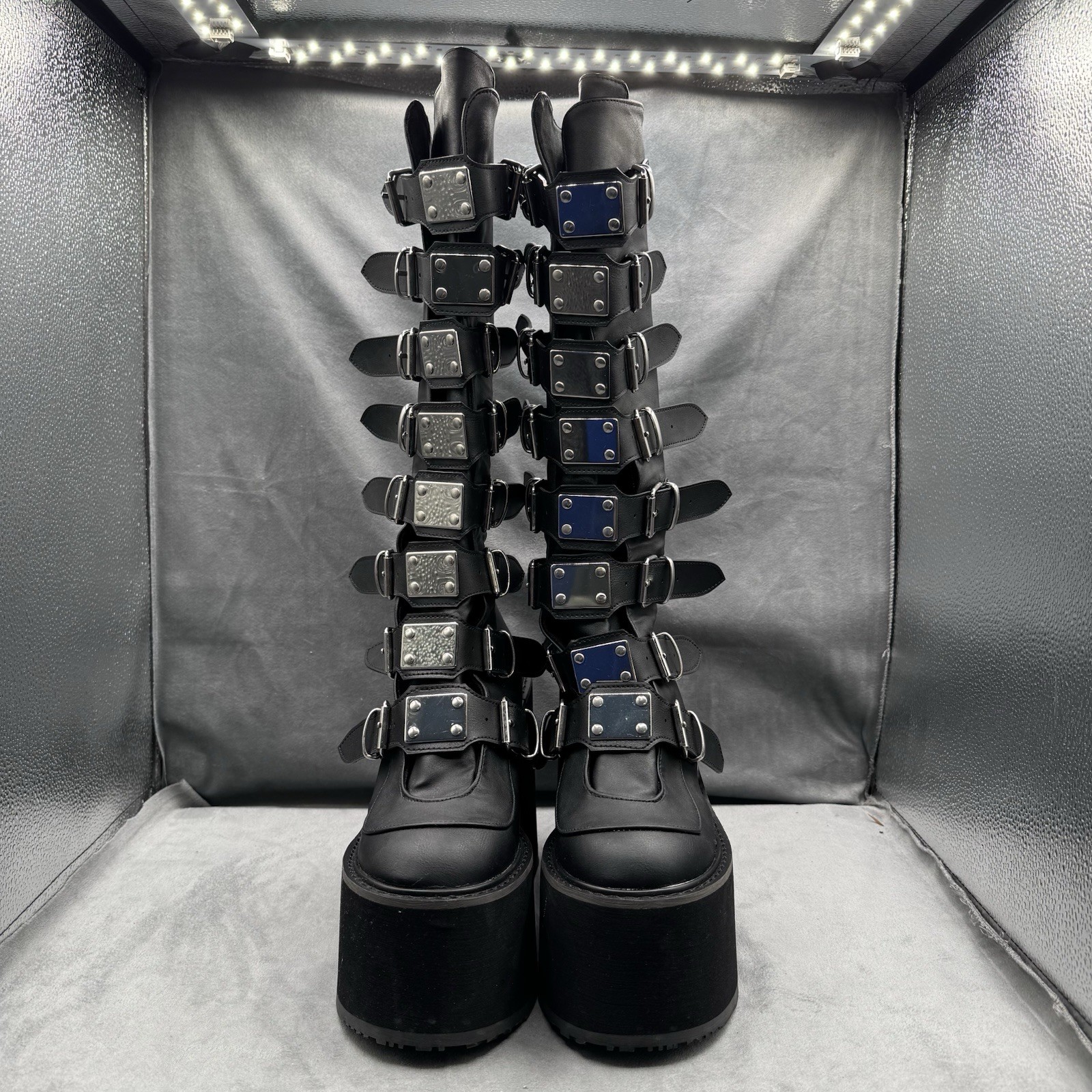 Demonia Swing-815 Knee High Platform Wedge Boots … - image 9