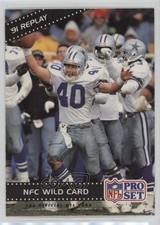 1992 Pro Set '91 Replay Bill Bates NFC Wild Card #56 0kz8