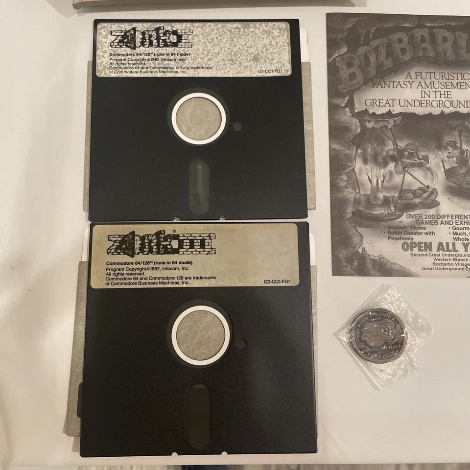 ZORK TRILOGY BOX for Commodore 64/128 INFOCOM Zork 1+3 Only, ZORKMID COIN - Image 3 of 4