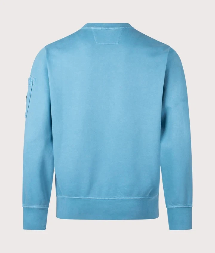 C.P. Company – Sudadera Cuello Redondo 19CMSS718A Azul Hombre Nuevo FW25 - Imagen 2 de 4