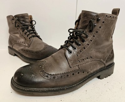 Clarks Batcombe Lord Stiefel - Herren Designer Blended Grey Brogue Uk 9,5 G EU 44,5