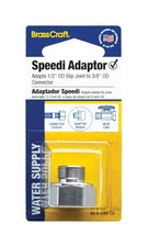 BrassCraft 66-6-8WX CD Speedi 200 PSI Brass Adapter 3/8 O.D. x 1/2 FIP in.