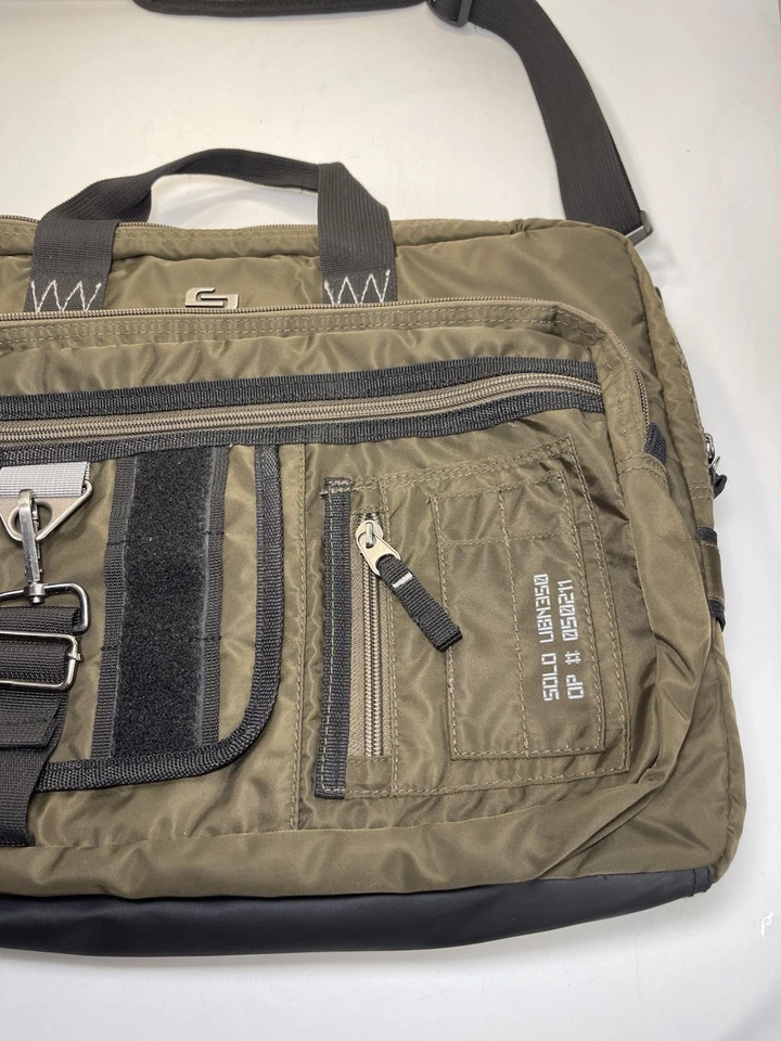 Maletín/Mochila Híbrida para Portátil Solo New York Zone Caqui Nylon Foto 3 de 4