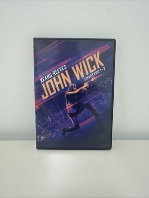 John Wick 3-film Collection Chapter 1 2 3 Set DVD - Keanu Reeves, Fishburne