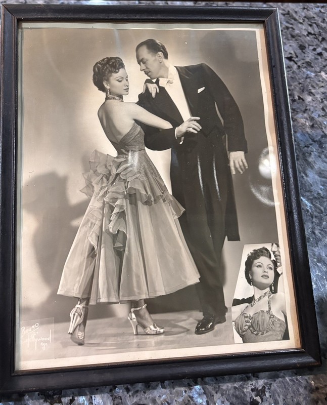Photo Fred Astaire and Rita Hayworth by Bruno of Hollywood, w/Ava Gardner cutout