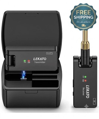 Lekato WS-100 2,4GHz Wireless Guitar System Transmitter Receiver + Charging Box
