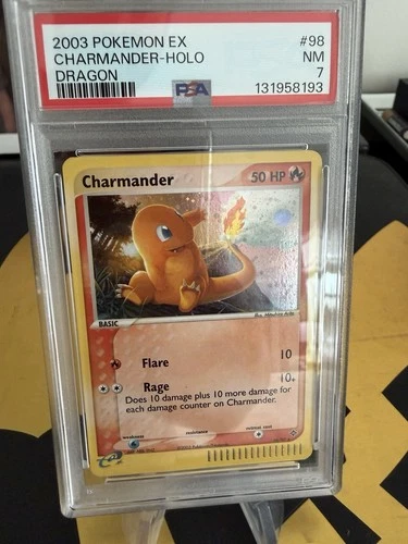 2003 Pokemon Ex Charmander Holo Dragon Psa 7