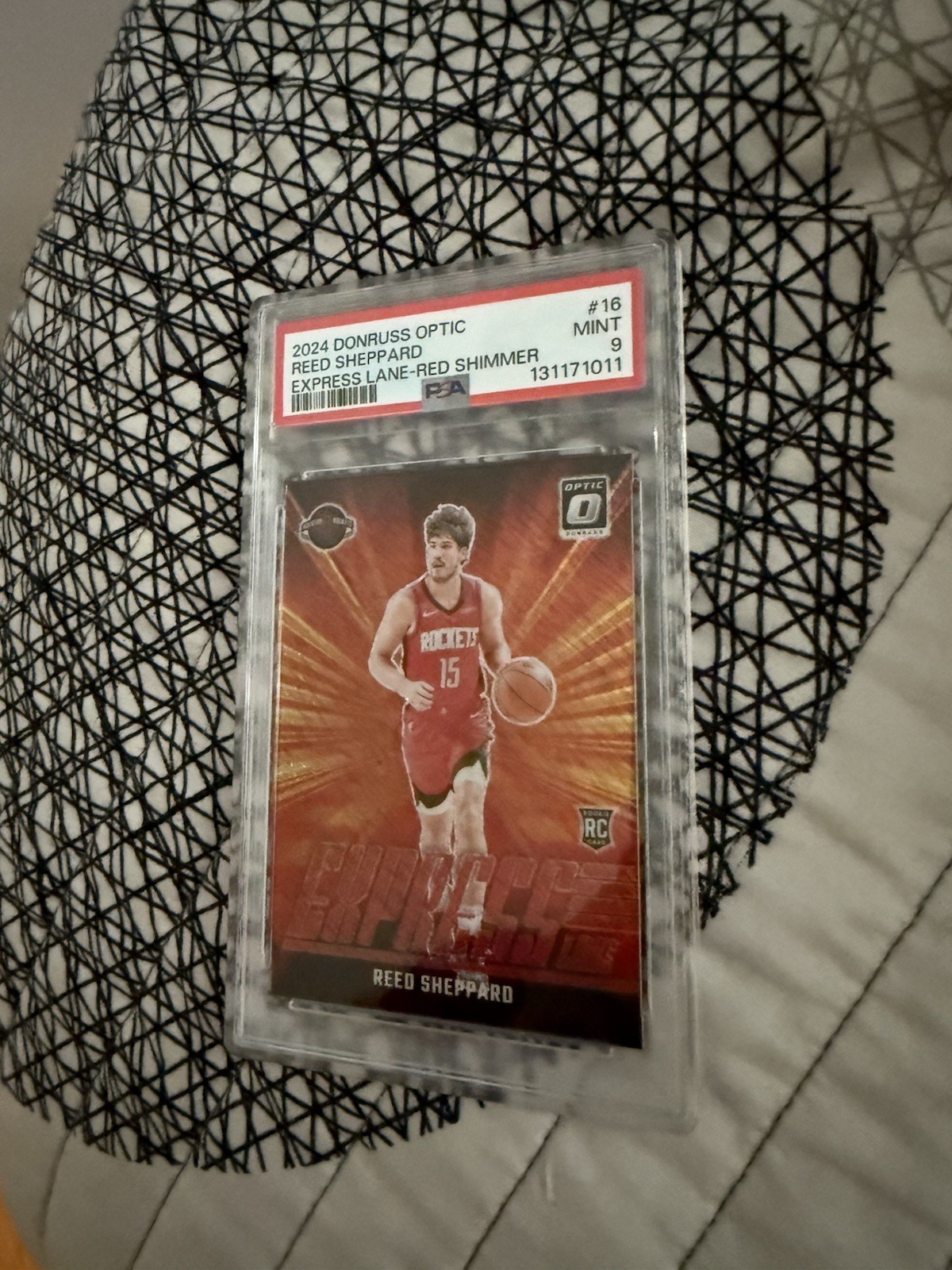 2024 Panini Donruss Optic Express Lane Reed Sheppard Red Shimmer Prizm /75 (RC)