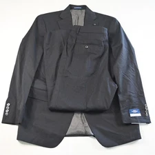 NEW Hart Schaffner Marx 40R 34x29 Gray Stretch Wool Chicago Mens Suit