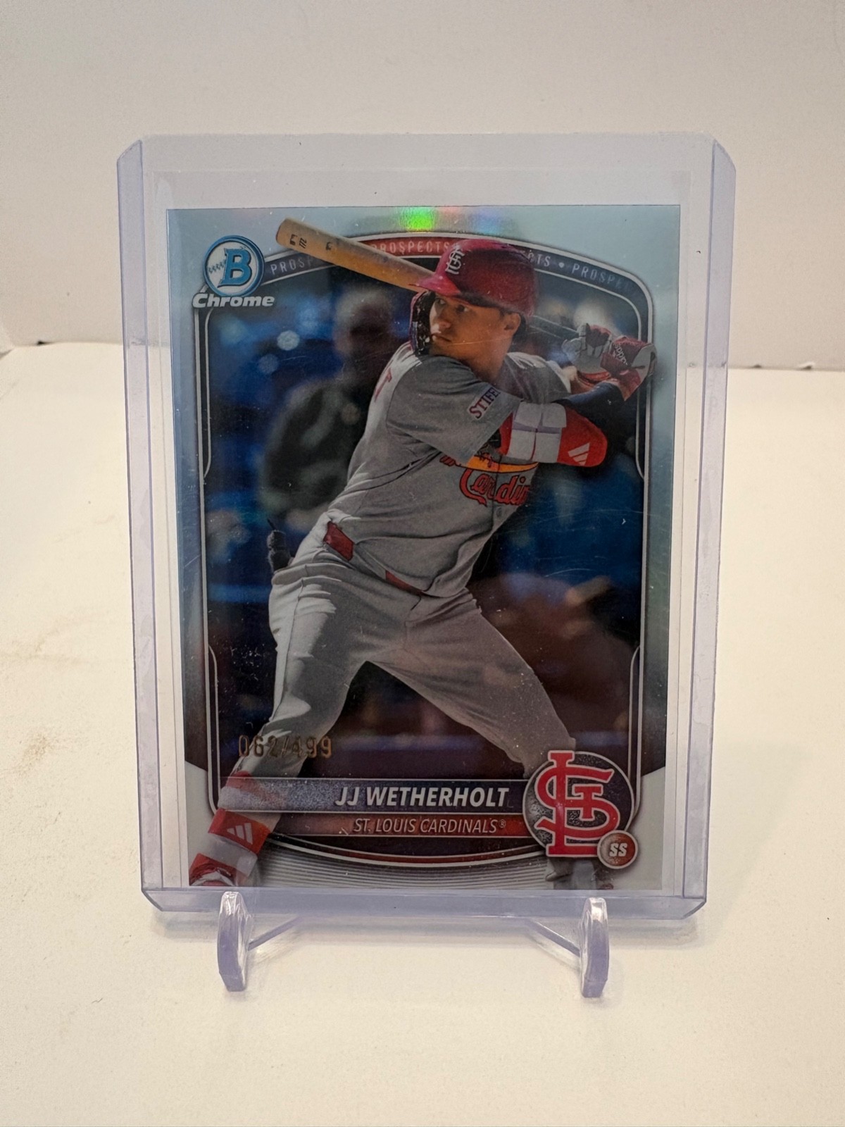 2025 Bowman - Chrome Prospects JJ Wetherholt #BCP-22 Refractor /499 (RC)