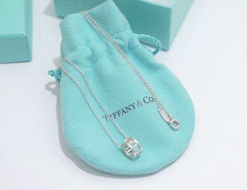 Tiffany & Co. Sterling Silver Open Atlas Pendant Necklace 16"