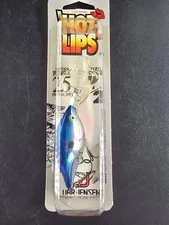 Vintage Luhr Jensen Hot Lips 1/2oz Silver Blue Top