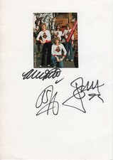Barclay James Harvest Autogramme signed 15x21 cm Karteikarte mit Magazinbild