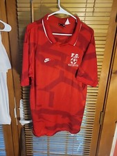 Vintage Nike Premier 90s Soccer Jersey Men XL Geometric Print FC Westchester NY