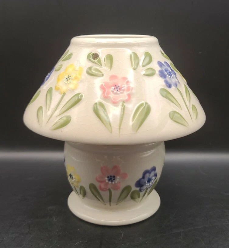Yankee Candle Ceramic Candle Fairy Lamp Shade Base Pink Yellow Purple Flowers