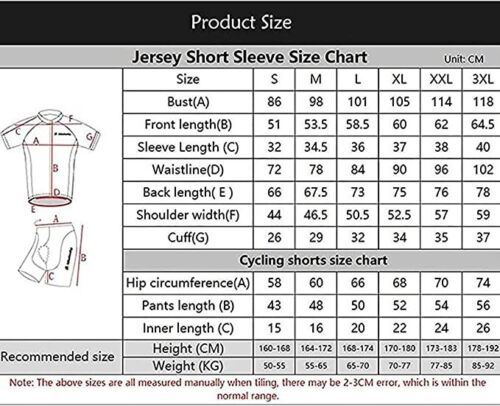 (USA Seller) Japanese Cartoon Men's Cycling Short Sleeve Jersey + Bib Set - Picture 3 of 6