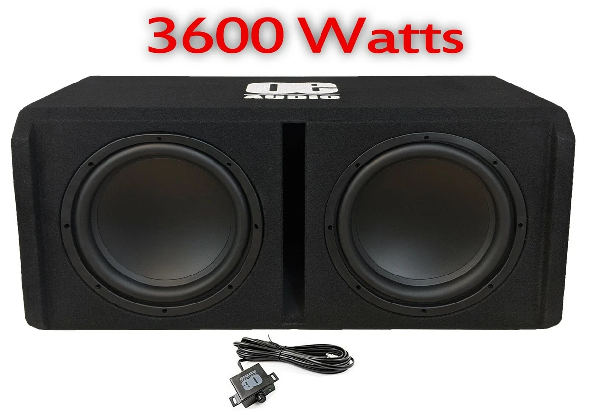 Mega Power 12 Double Twin 3600 watts Subwoofer Built In Amplifier Best UK  Box