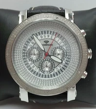 TechnoLink by Iceberg Chronograph Watch White Dial Stainless Steel 50mm