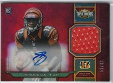 AUTOGRAPH JERSEY MT MOHAMED SANU RC 53/99 TRIPLE THREADS FALCONS 2012