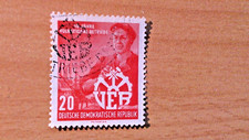 DDR Michel n. 527; 10 anni di aziende Volkseigne timbrato tondo del 1956