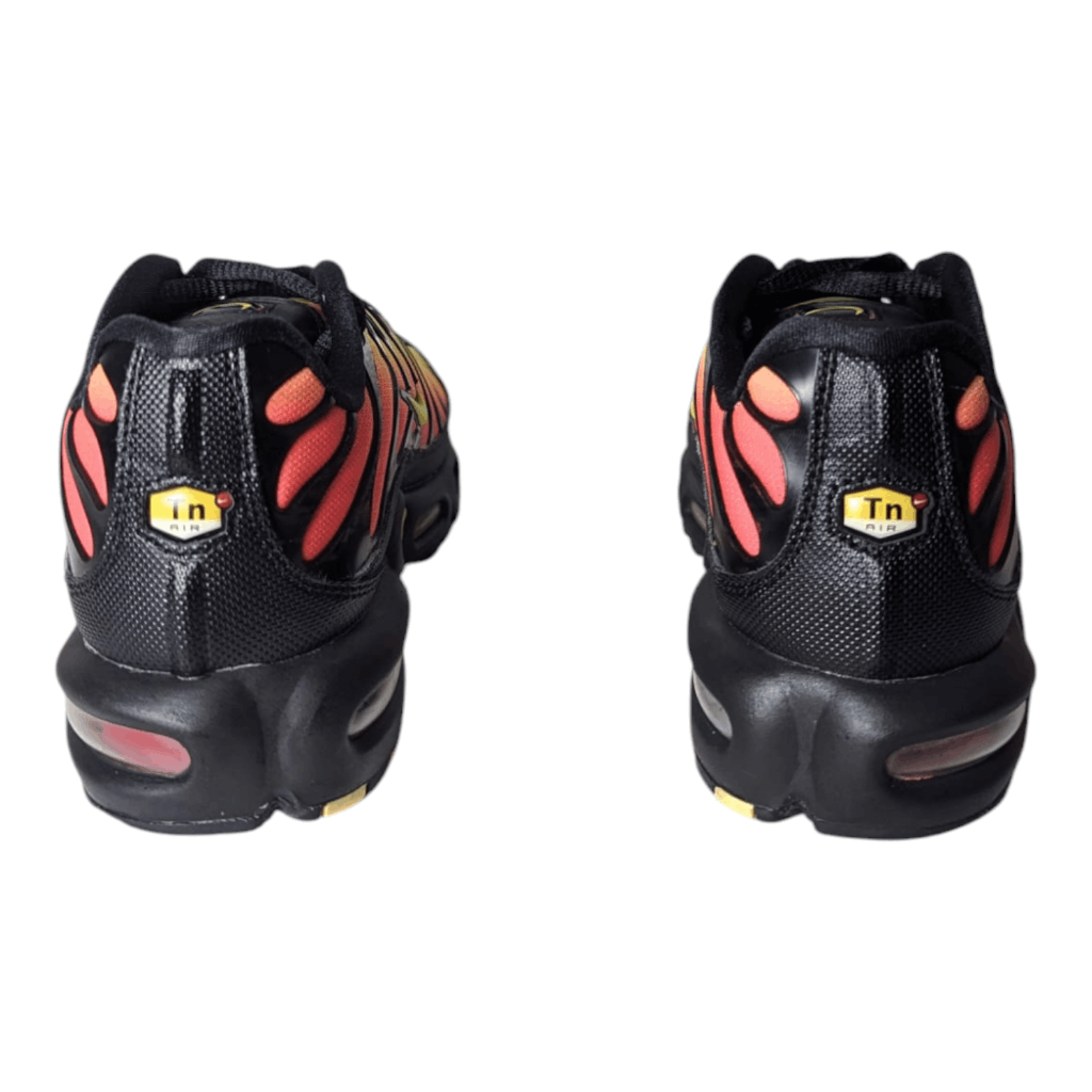 nike air max plus black volt solar red