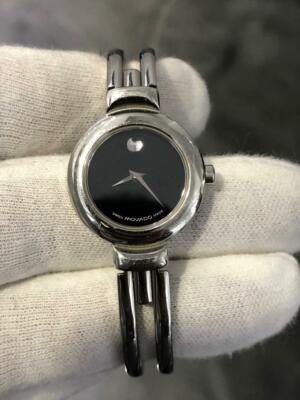 MOVADO 84.A1.809.A Stainless Steel Black Dial Bangle Quartz  display picture 2