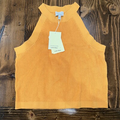 Los Angelos Atelier & Other Stories Large Halter Style Cropped Tank - Orange