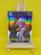 2023 Bowman Chrome Edwin Solano 1st Refractor #'d 053/499 - Washington Nationals