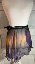 Watercolor Dancewear Purple Adult Ballet Wrap Skirt ~ OS