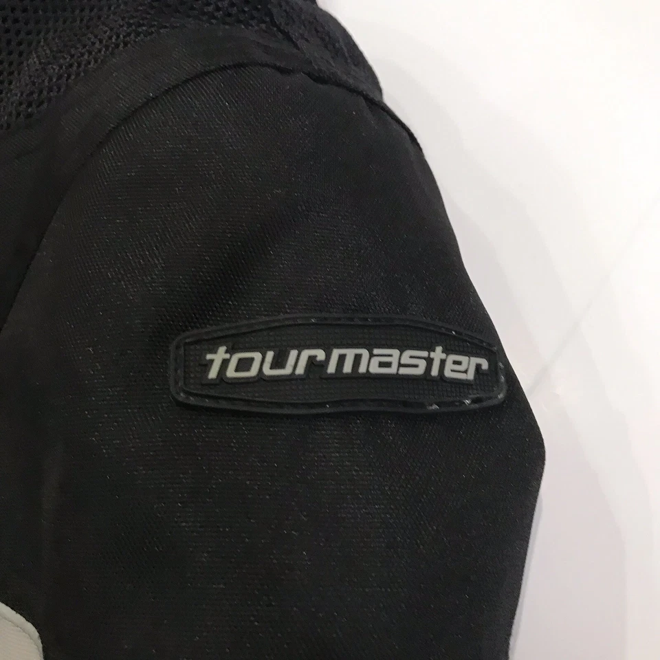 Vintage Tourmaster Draft Armor Motorcycle Jacket Black Reflective Men’s Medium - Image 4 of 4